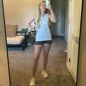 Lululemon White Athletic Tank Top